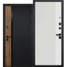 Дверь входная Ferroni КАНТРИ 9 СМ Сатин черный/Орех коньон коньяк - Эмалит белый Дверь входная Ferroni КАНТРИ 9 СМ Сатин черный/Орех коньон коньяк - Эмалит белый